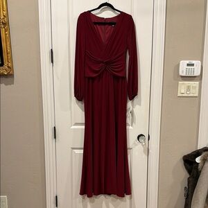 Betsy Adam Elegant Burgundy/Wine Long Sleeve Dress size 8